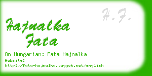 hajnalka fata business card